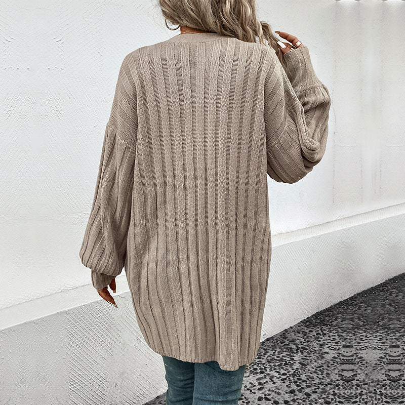 Women's Classy Long Sleeve Solid Color Sweaters