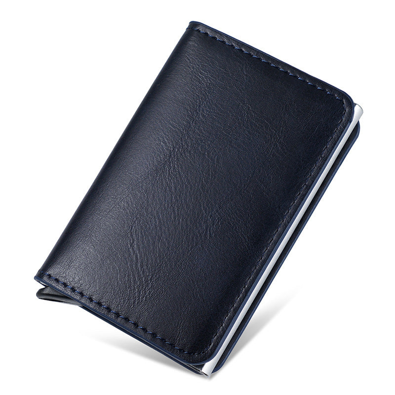 Men's Carbon Fiber Cassette Automatic Pop-up Metal Card Holder