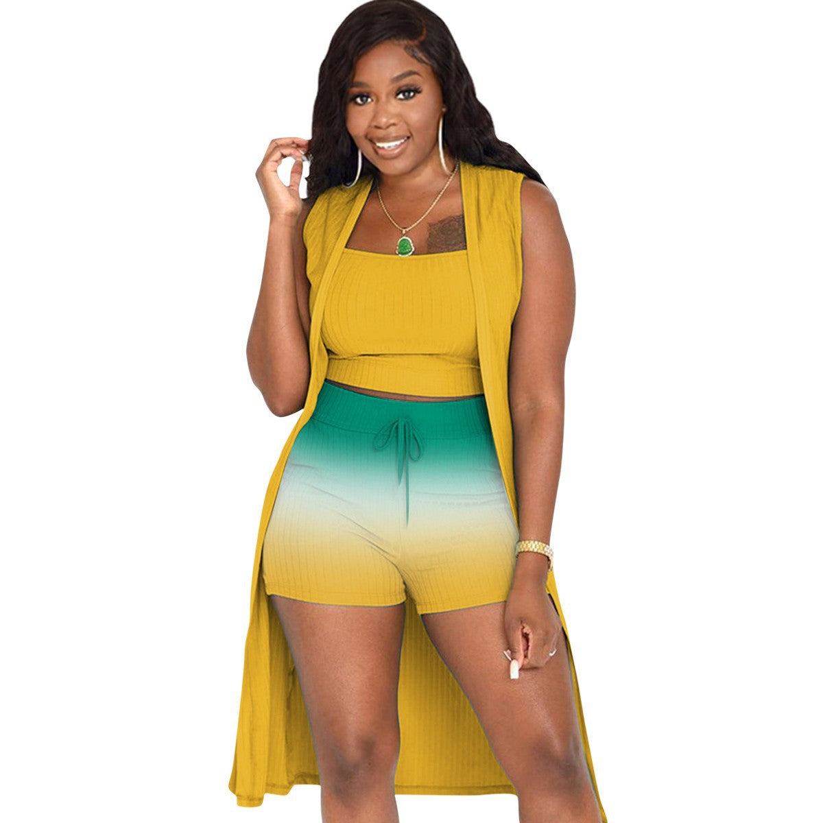 Stylish Cool Women's Printed Three-piece Set Clothing
