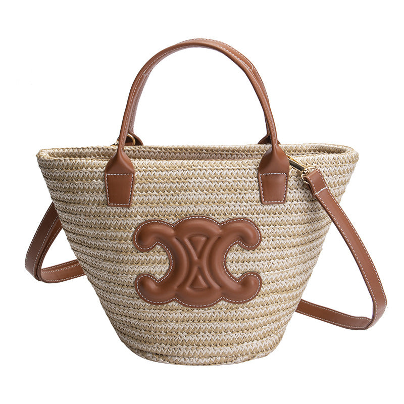Summer Tide Woven Vegetable Basket Arc Crossbody Bags