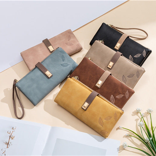 Women's Fresh Simple Two-fold Mid-length Clutch Ladies Wallets