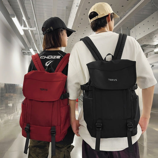 Men's Flip Large Capacity Contrast Color College Backpacks