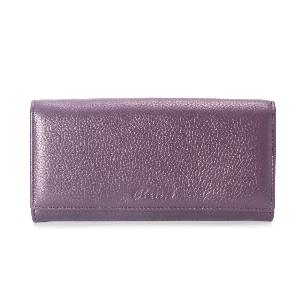 Women's Genuine Leather Long First Layer Cowhide Ladies Wallets