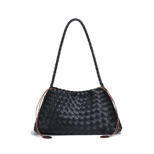 Women's Live Single Fashion Woven Underarm Retro Shoulder Bags