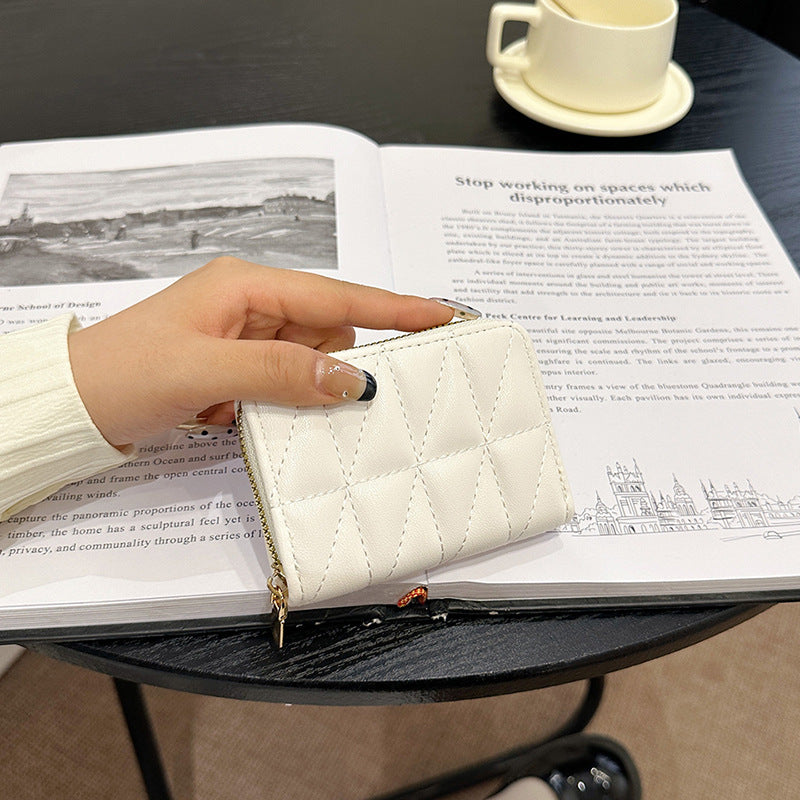 Lambskin Expanding Multiple Slots Swiping Bank Card Holder