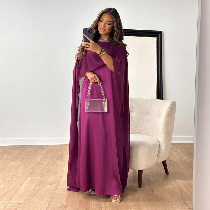 Women's Robe Dress Round Neck Loose Big Dresses