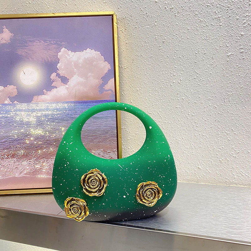 Charming Golden Rose Advanced Carrying Simple Handbags