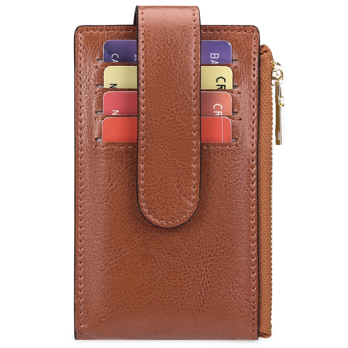 Genuine Leather Tracker Large Capacity Swiping Card Holder