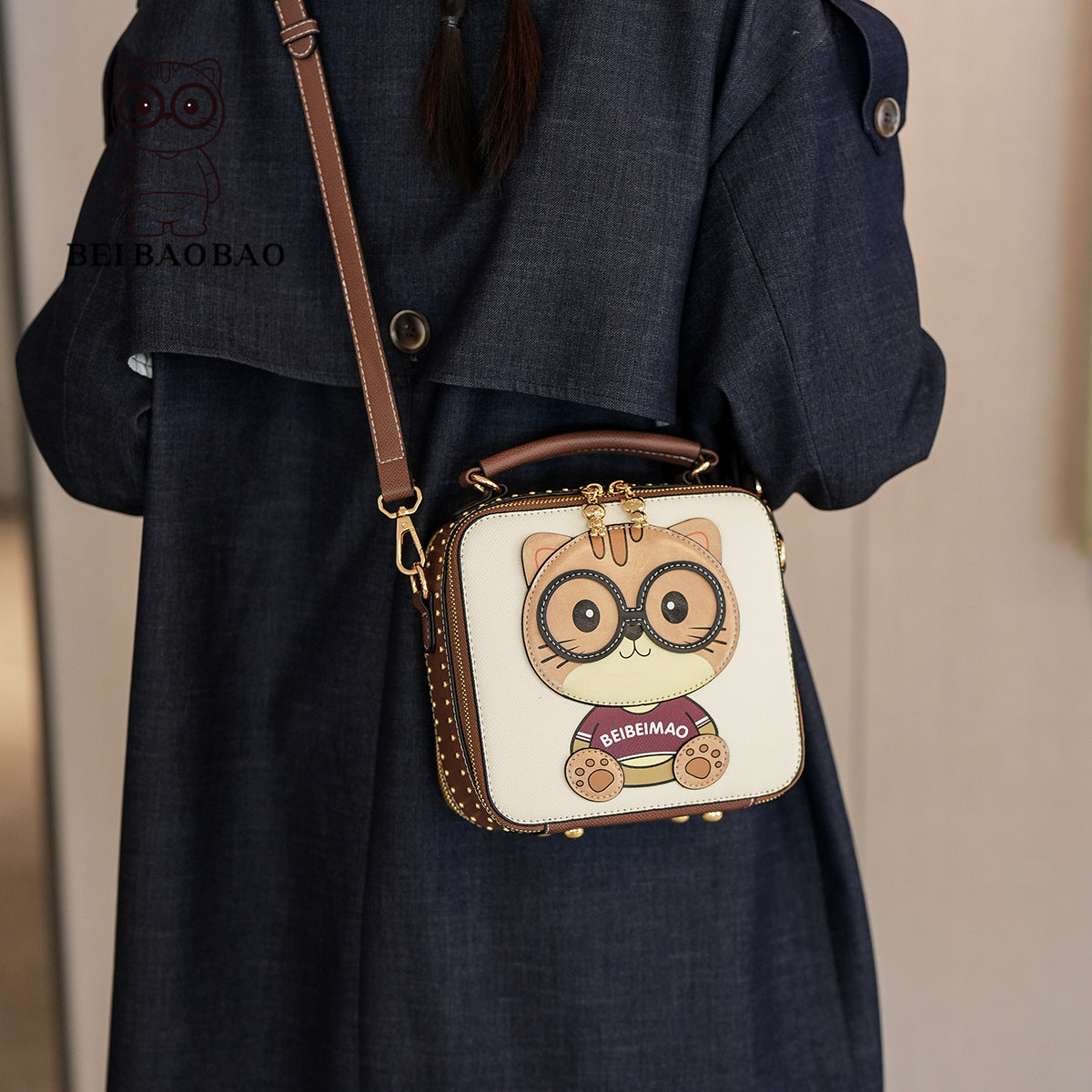 Source Simplicity Fashion Cuteness Box Portable Crossbody Bags