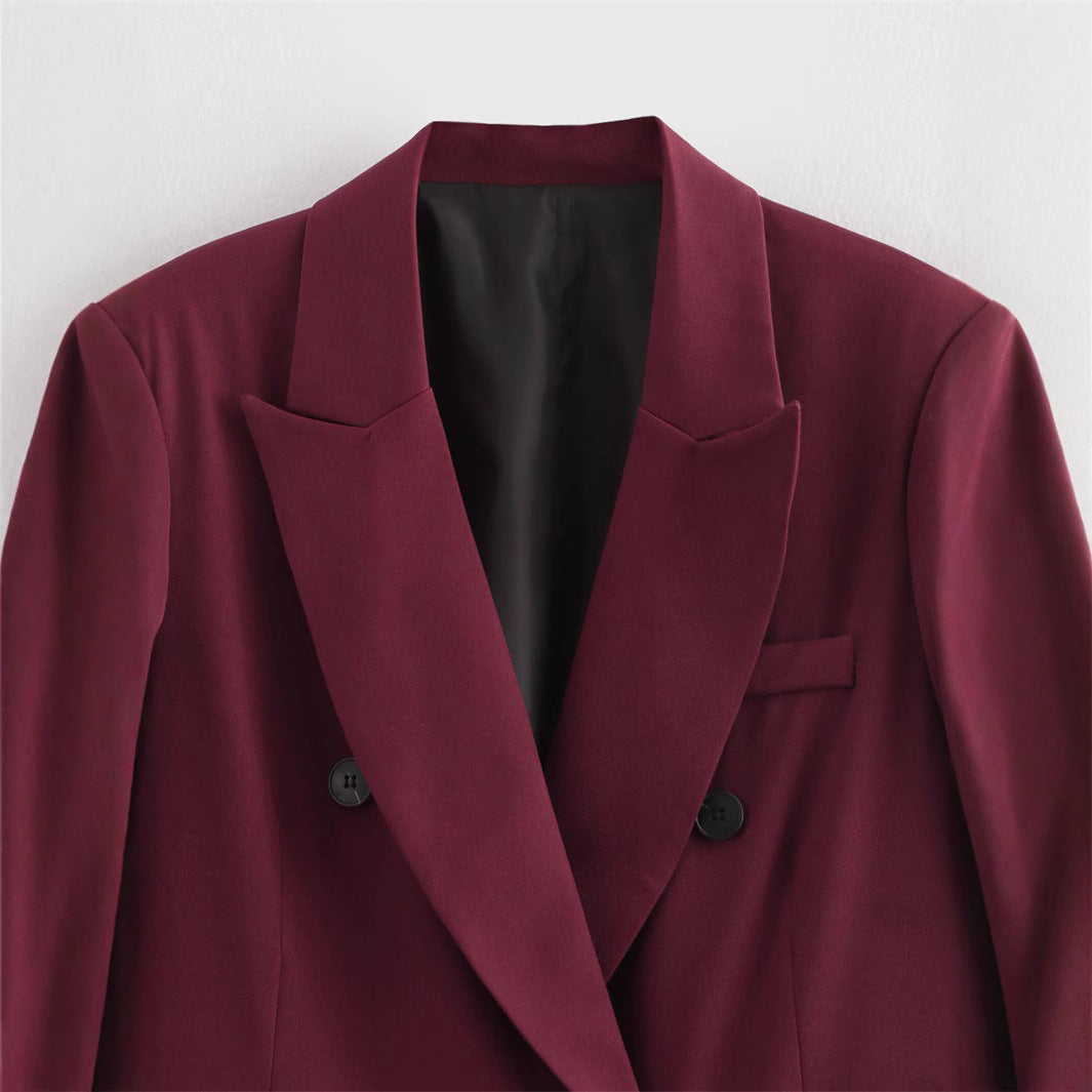 Women's Autumn Fashion Casual Loose Lapels Double Jackets