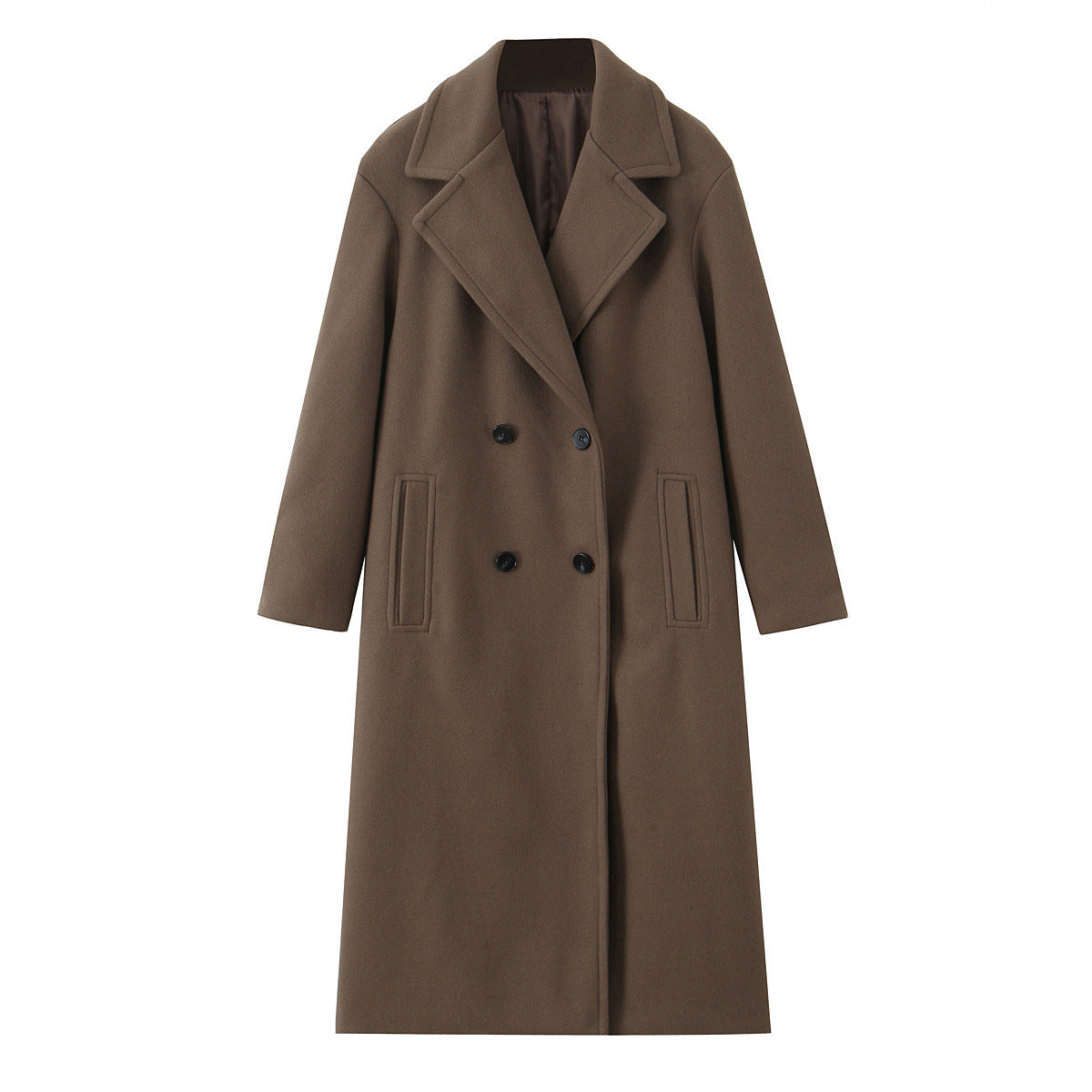 Autumn Loose Soft Double Breasted Overcoat Coats