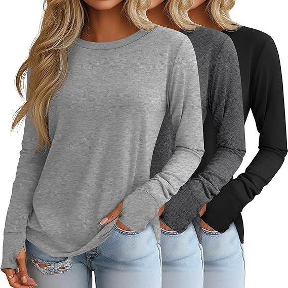 Women's Autumn Round Neck T-shirt Temperament Commute Blouses