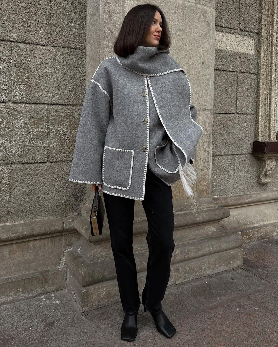 Women's Casual Fashion Woolen Thickened Loose-fitting Coats