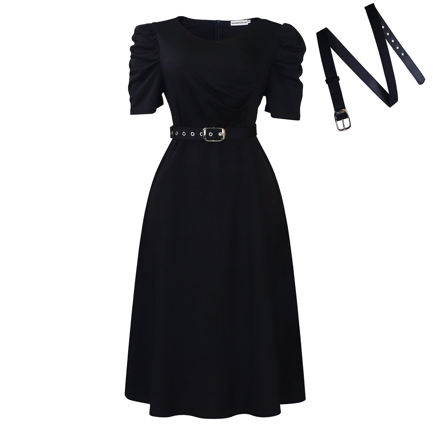 Women's Fashion Temperament Elegant Pleated Large Swing Dresses