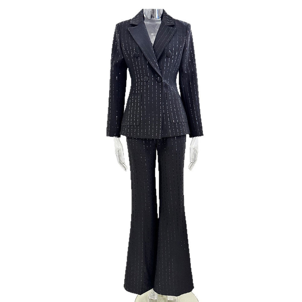 Early Spring Sequin Sequined Trousers Two-piece Fashion Casual Suit