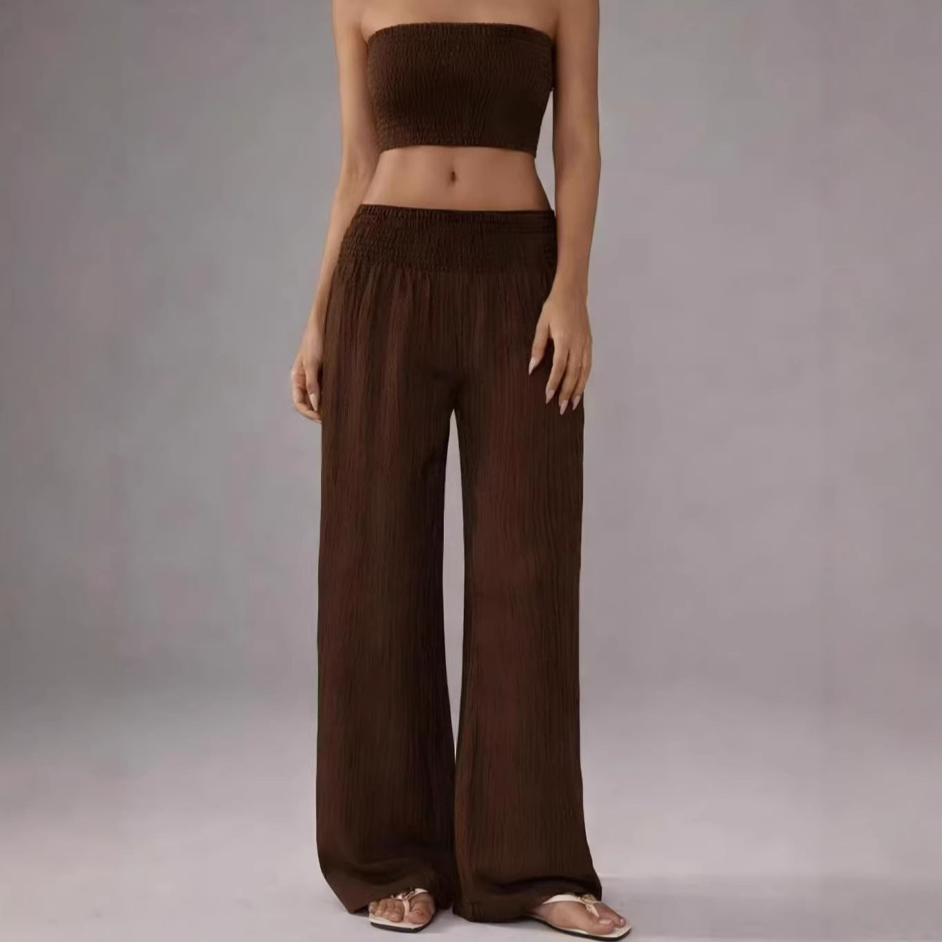 Women's Source High Waist Pure Color Loose Fashion Casual Suit