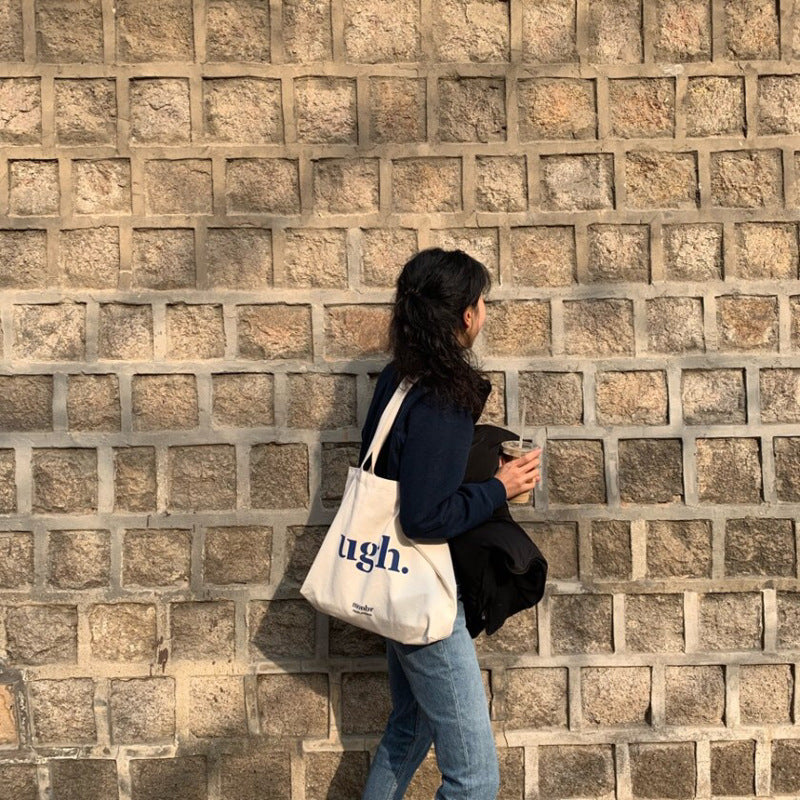 Artistic Simple Large Capacity Korean Canvas Shoulder Bags