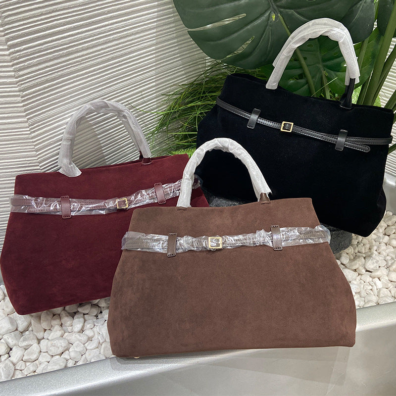 High-grade Soft Leather Lychee Pattern Solid Crossbody Bags