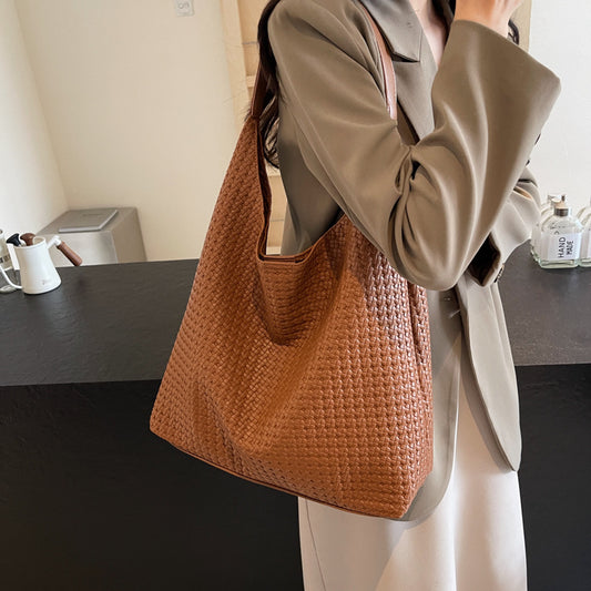 Women's Loose Large Capacity Fashion Brown Retro Crossbody Bags