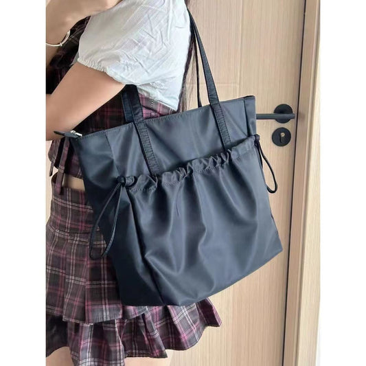 Women's Canvas Simple Waterproof Large Capacity Commuter Shoulder Bags