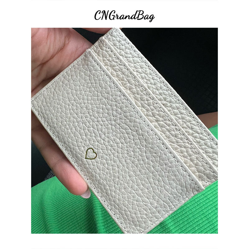 Fashion Simple First Layer Cowhide Bank Certificate Card Holder
