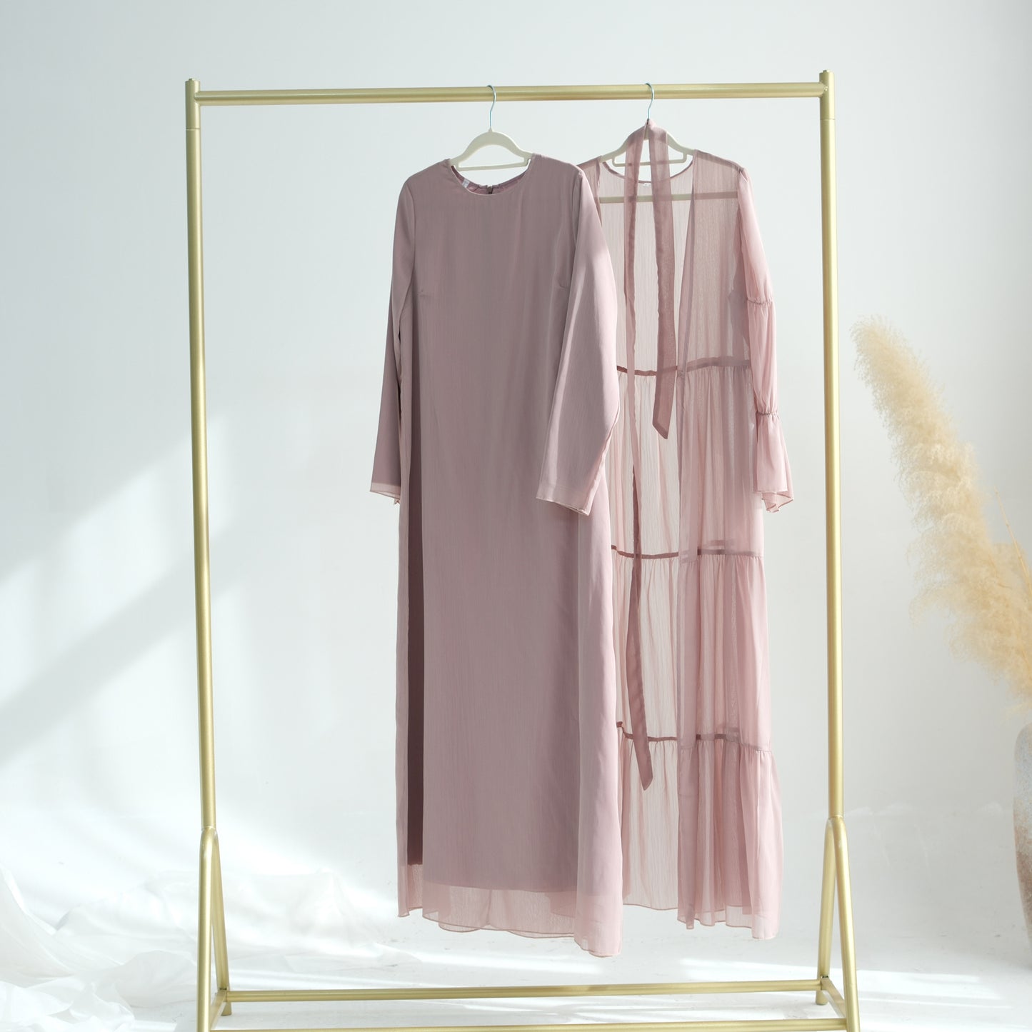 Turkey Encounter Elegant Chiffon Wrinkle Two-piece Dresses