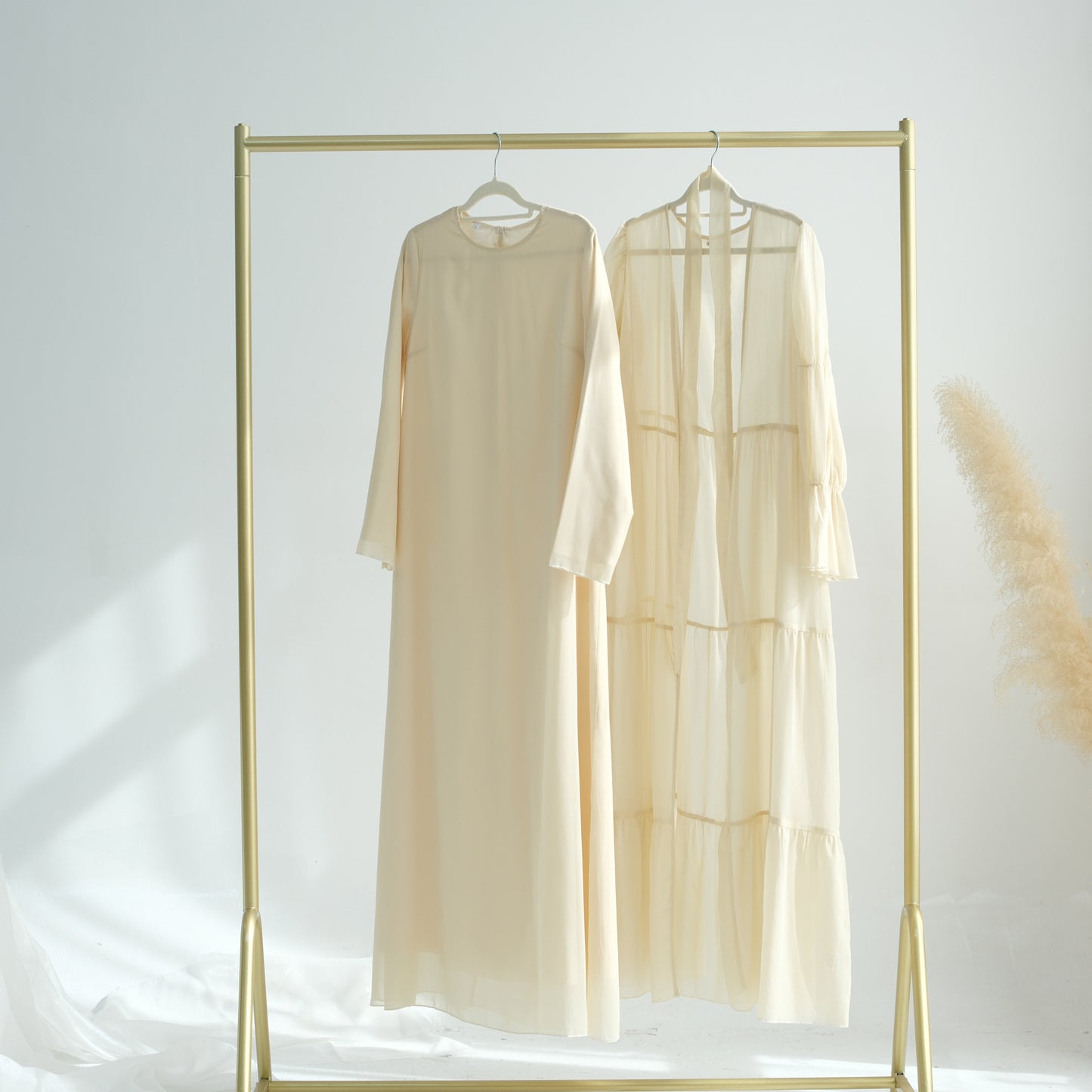 Turkey Encounter Elegant Chiffon Wrinkle Two-piece Dresses