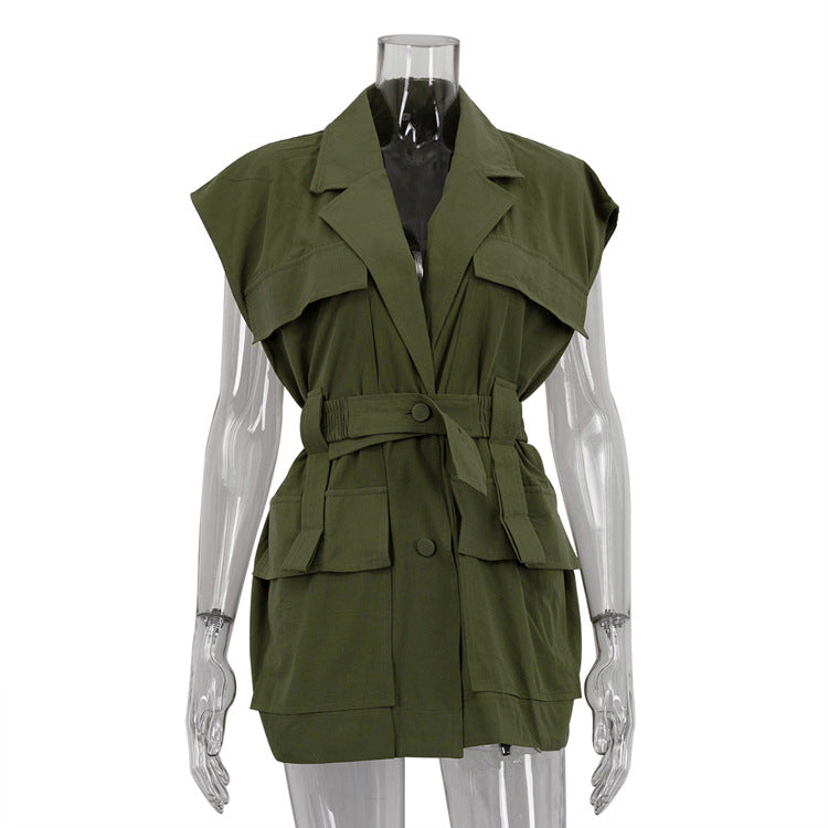 Women's Summer Sleeveless Shirt Trendy Stylish Design Blouses