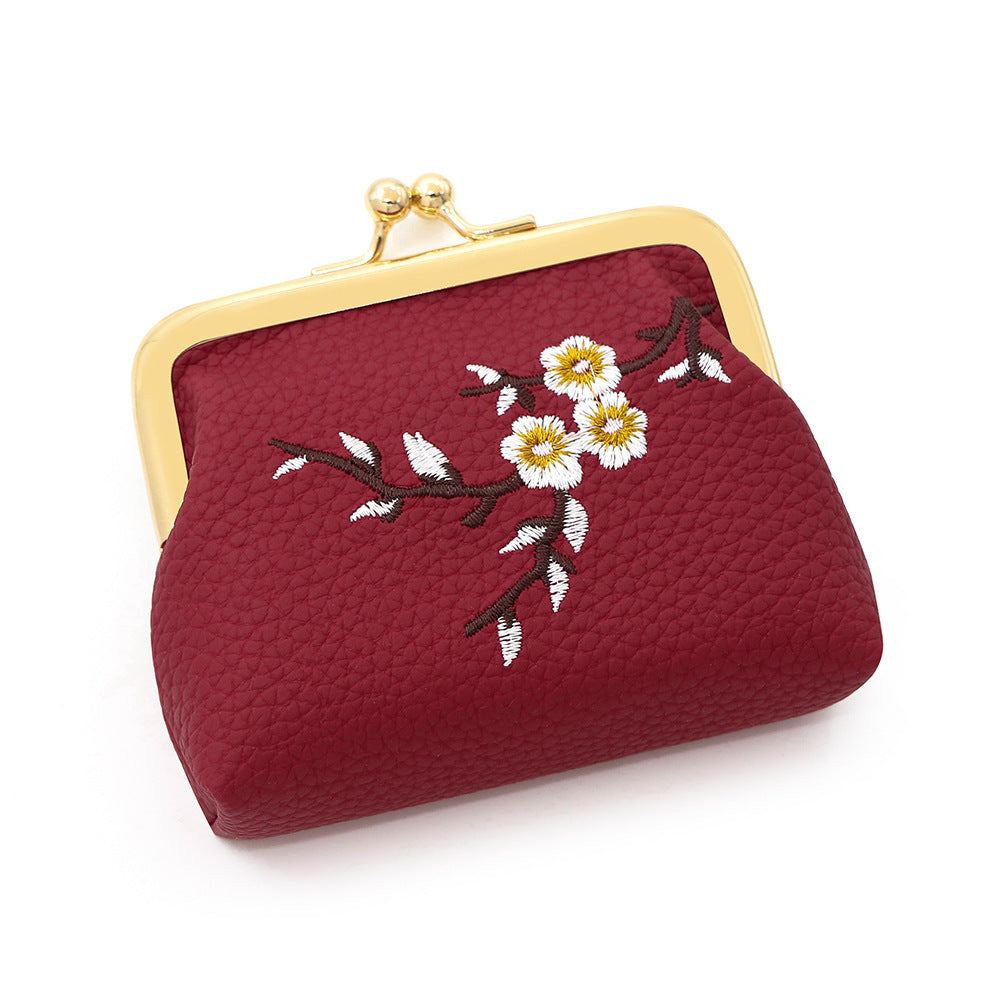 Chinese Style Embroidery For Storage Earphone Card Holder