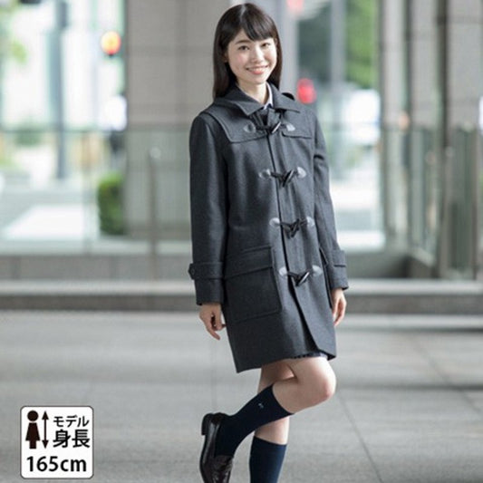Horn Button Overcoat Mid-length College Style Coats