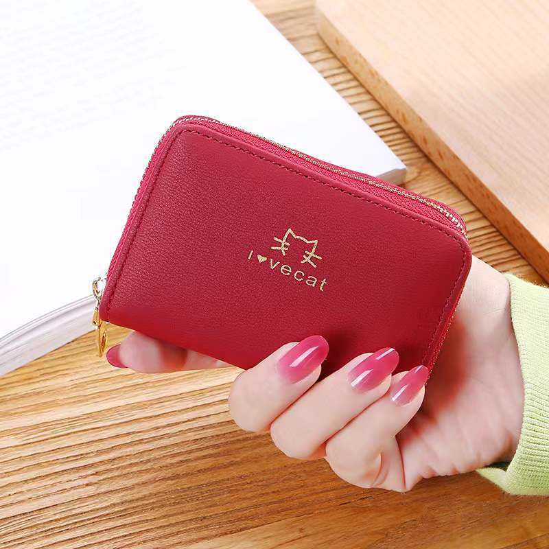 Women's & Men's & Simple Fashion Expanding Zipper License Card Holder
