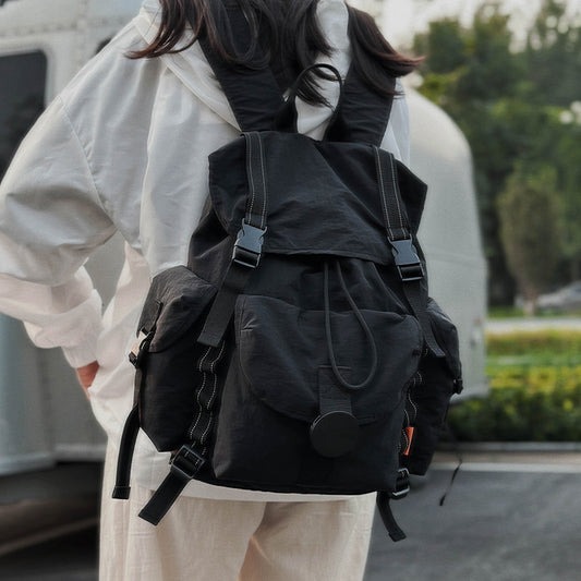 Women's Drawstring Flip Large Capacity Lightweight Camp Computer Backpacks