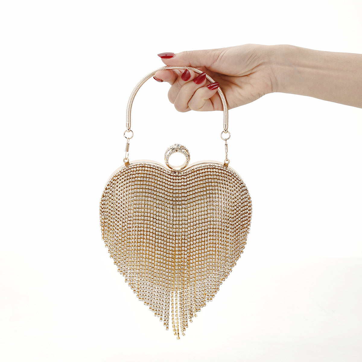 Women's Dinner Party With Brick Clutch Peach Evening Bags