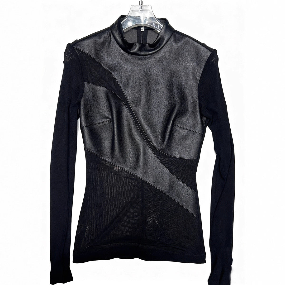 Women's Temperament Long Sleeve Sexy Autumn High-grade Stitching Slim Fit Tops