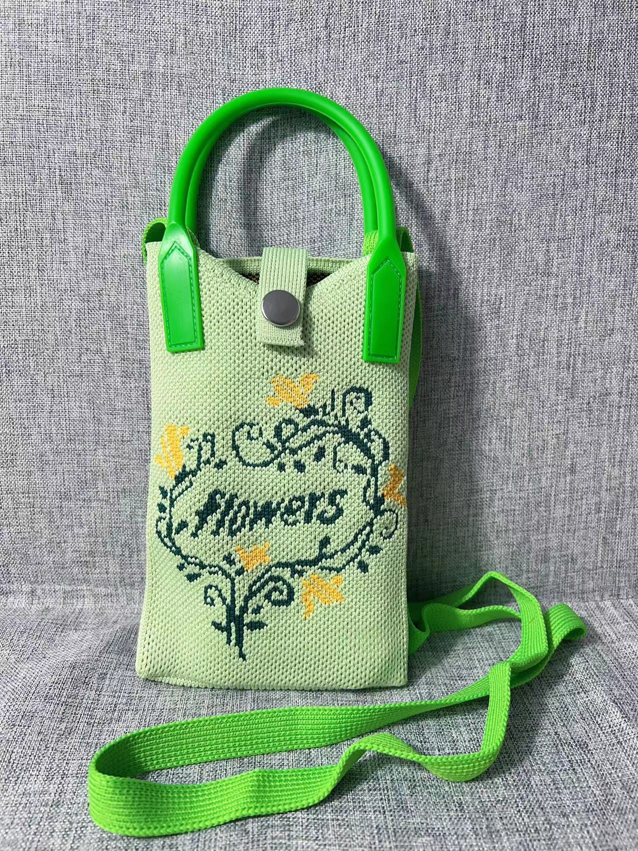 Cute Cartoon Knitted Korean Style Minority Phone Bags