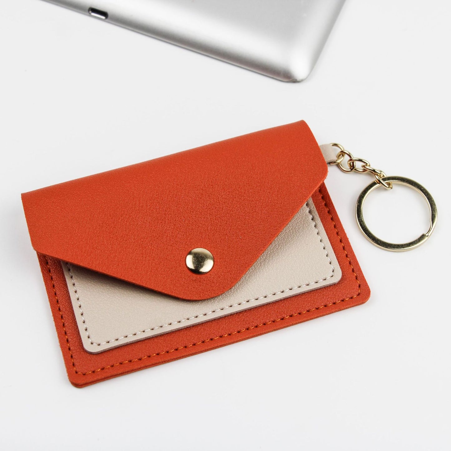 Candy Color Simple Thin With Cover Card Holder