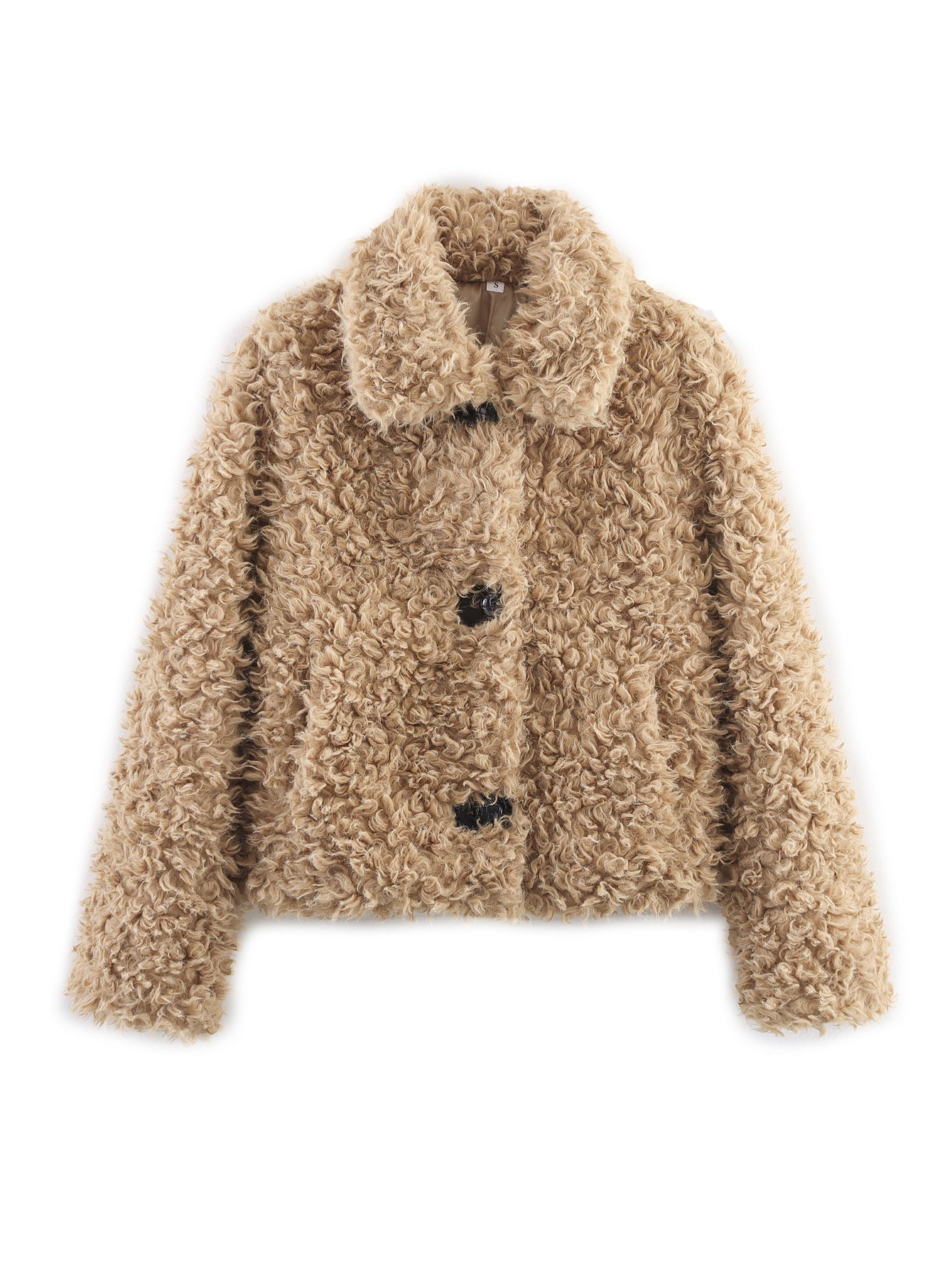 Women's Winter Lapel Long-sleeved Single-breasted Faux Fur Coats