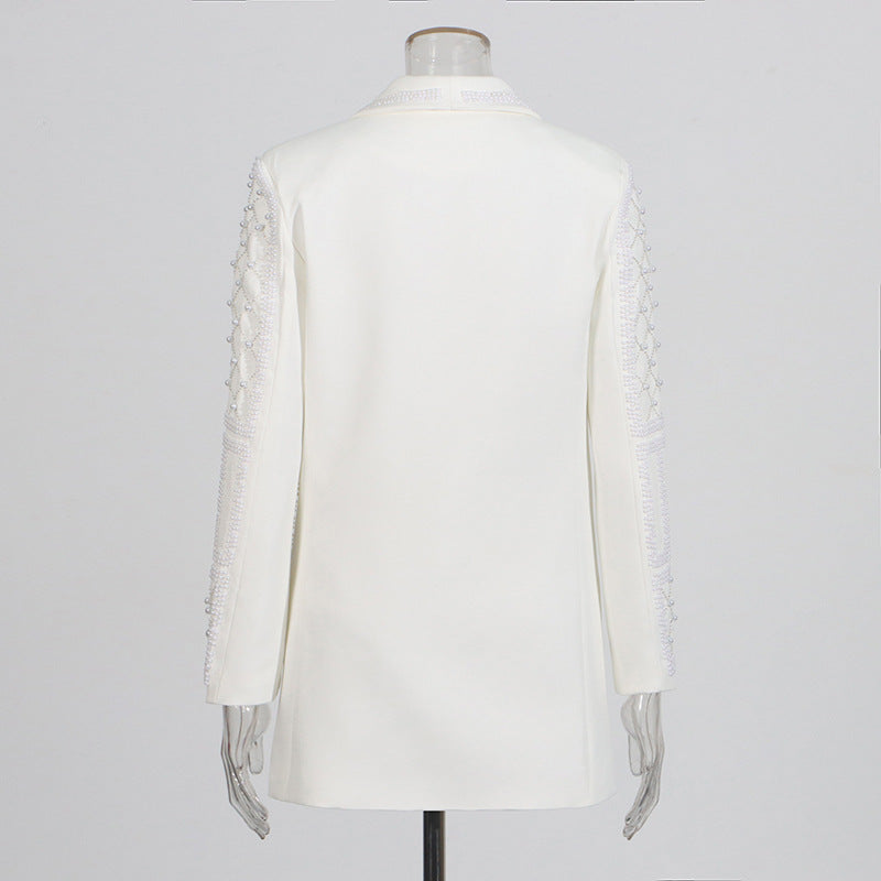 Fashionable High-grade Autumn Beaded Rhinestone Temperament Blazers
