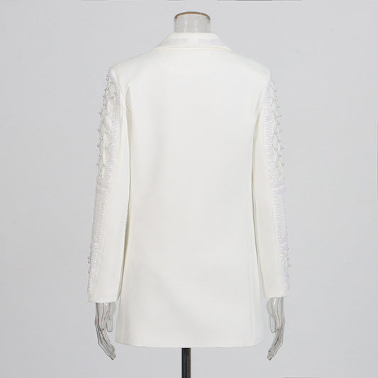 Fashionable High-grade Autumn Beaded Rhinestone Temperament Blazers