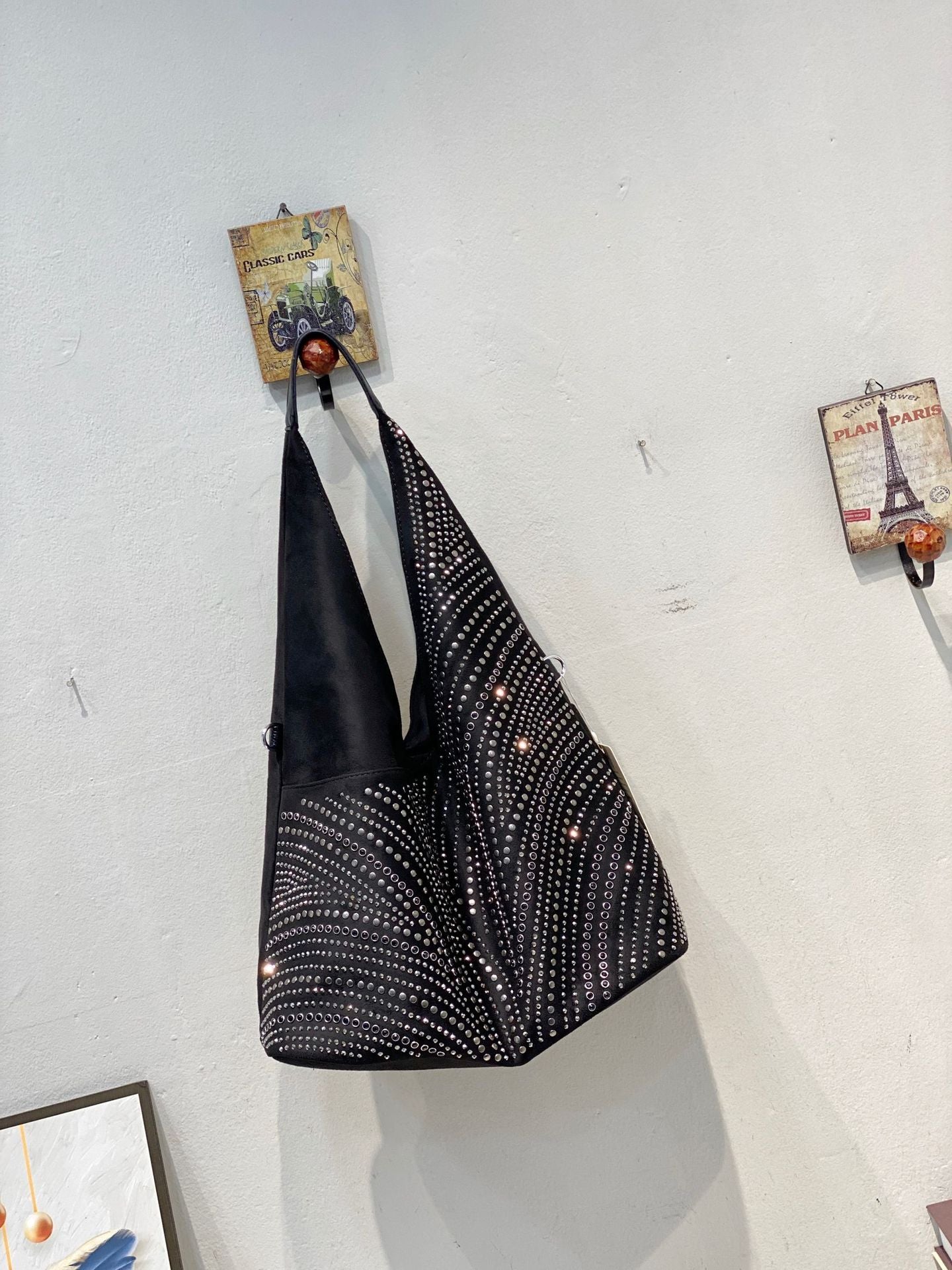 Women's Trendy Rhinestone Sequins Large Capacity Shoulder Bags