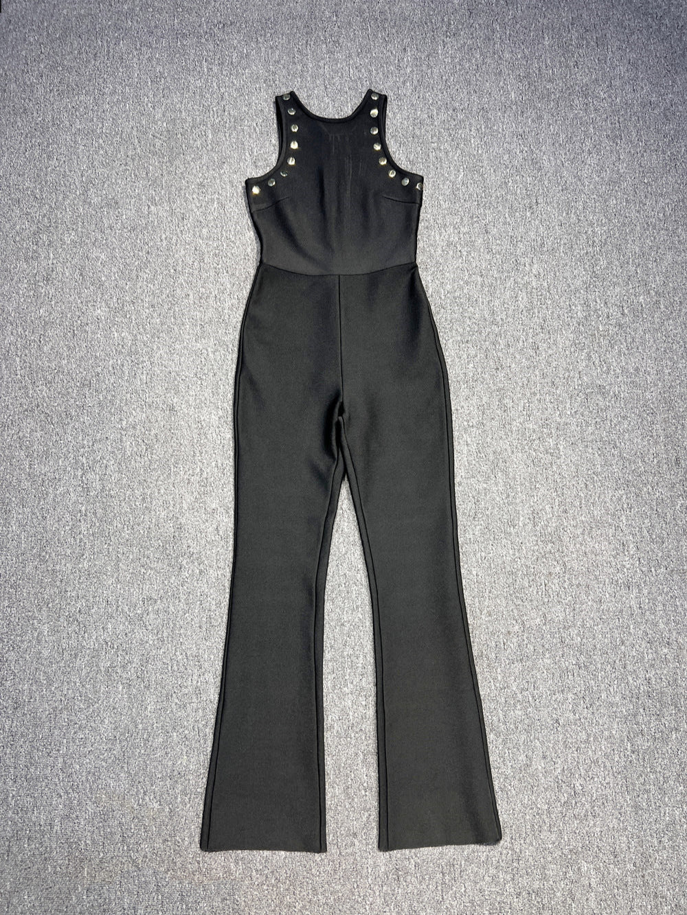 Women's Boutique Sleeveless High Waist Round Neck Figure Pants