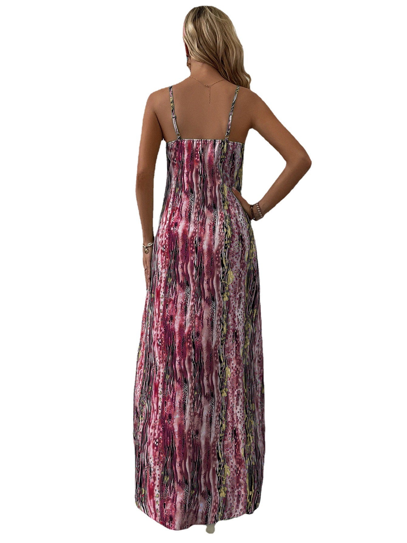 Popular Casual Women's Fashion Printing Slip Dress