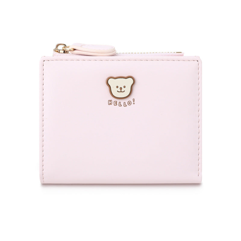 Glamorous Cute Bear Short Design Korean Ladies Wallets