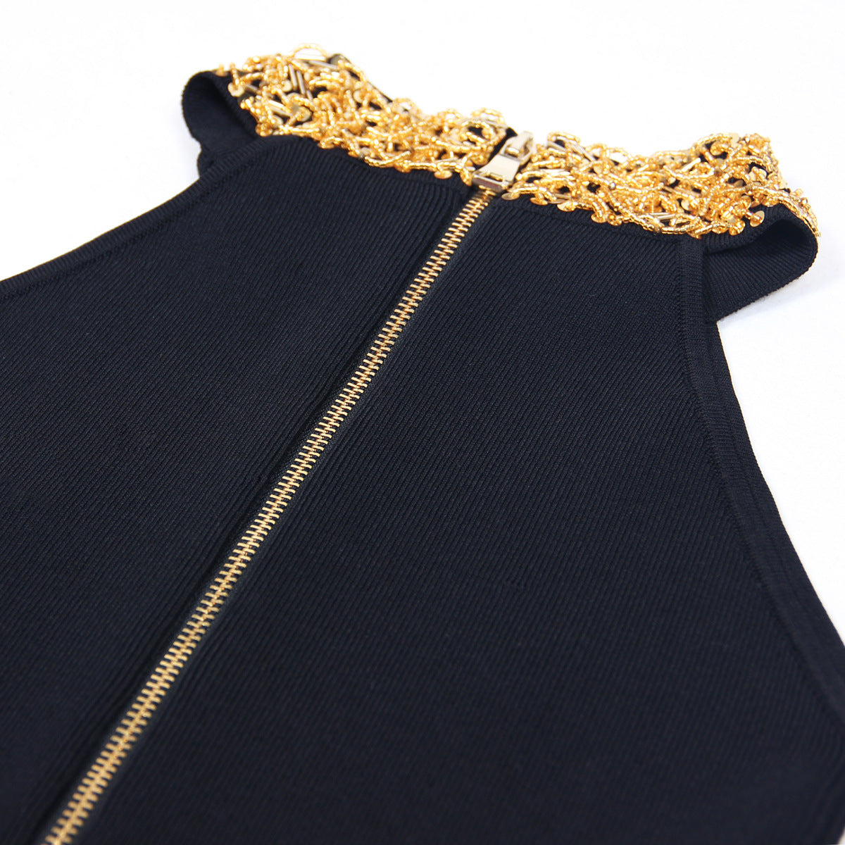 Summer Sleeveless Beaded Long Knitted Dress Dresses