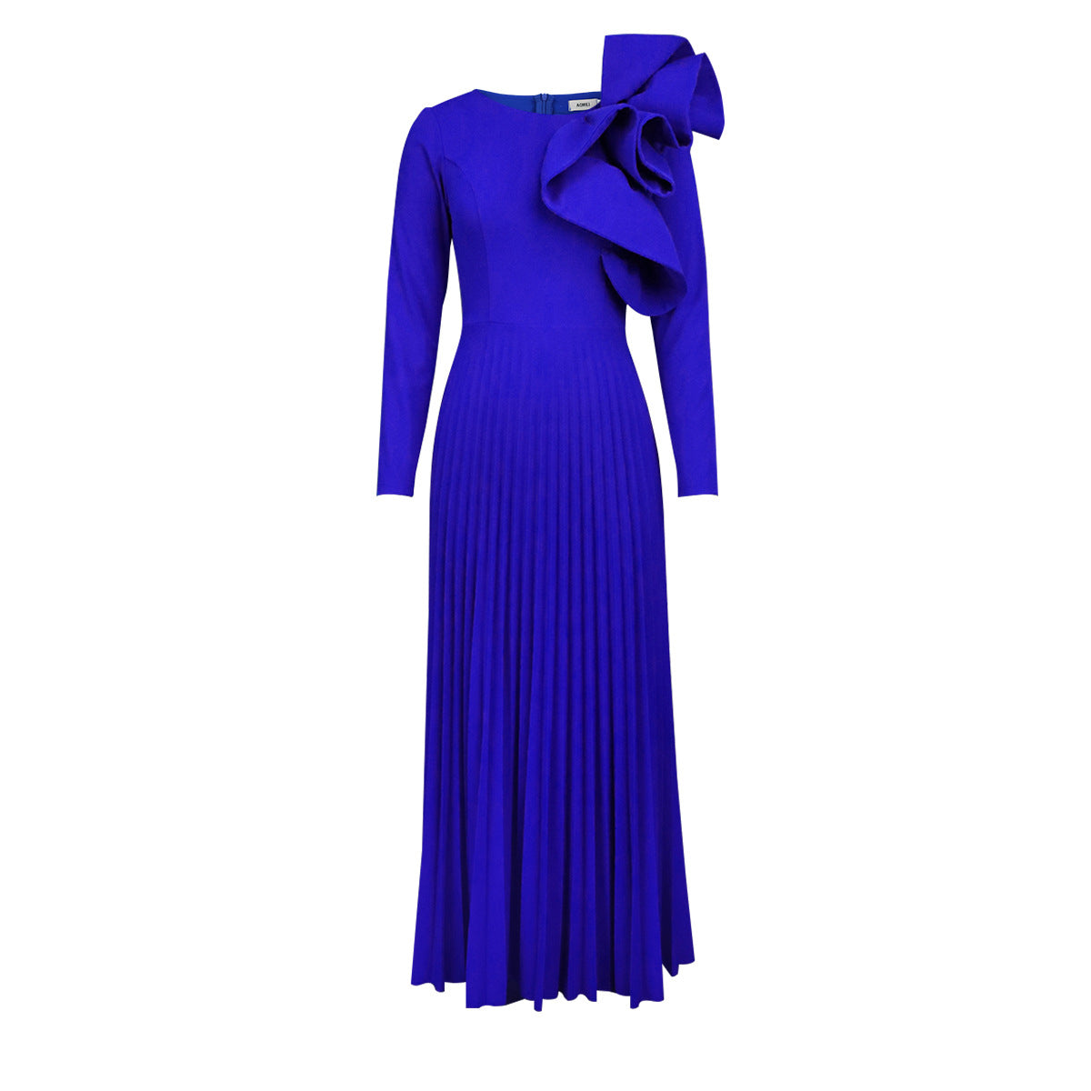 Round Neck Three-dimensional Decorative Pleated Modeling Party Cocktail High Dresses