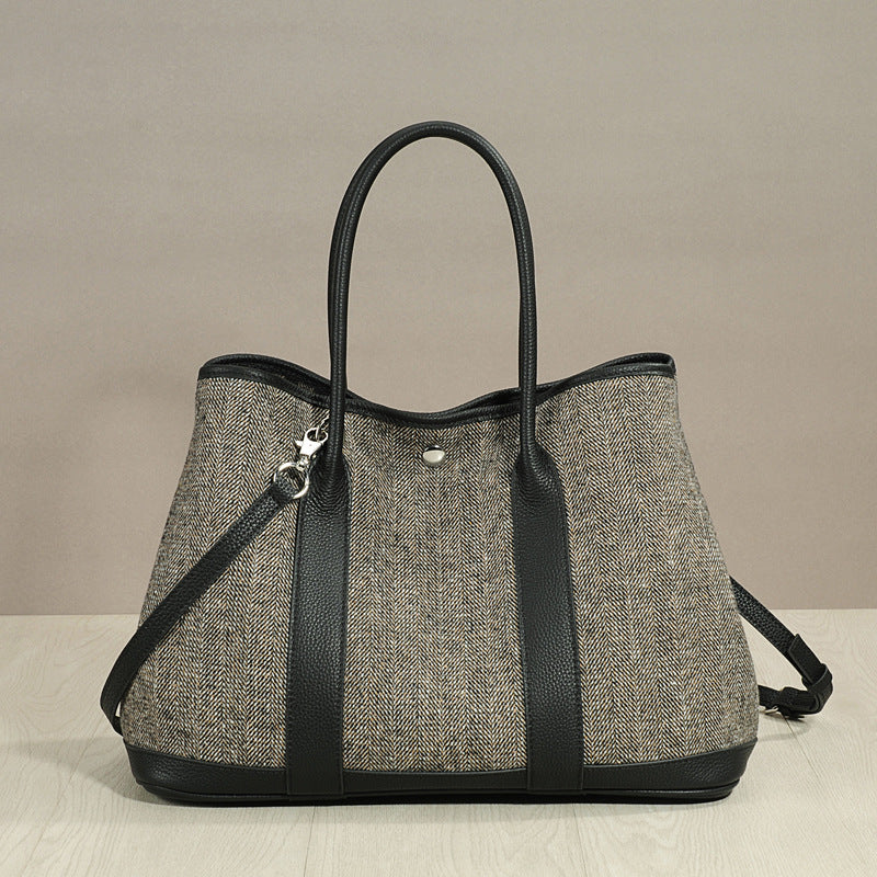 Women's Layer Cowhide Genuine Leather Fashionable Large Crossbody Bags