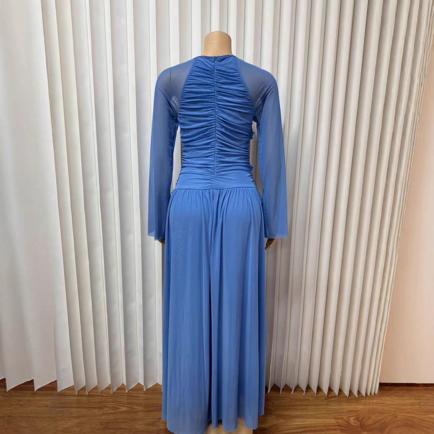 Women's African Long Sleeve Elegant Dress Round Dresses