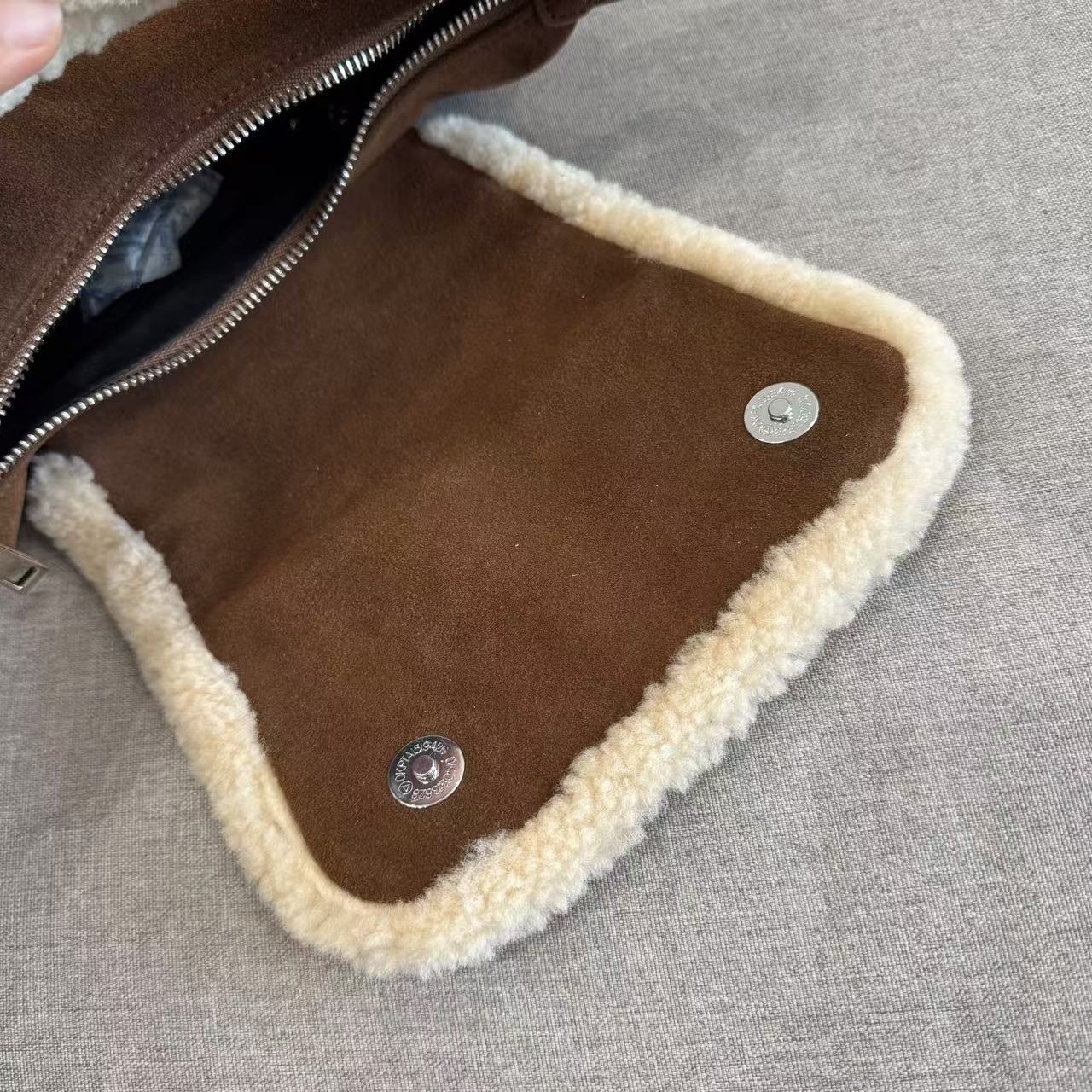 Wool Cowhide Underarm Real Frosted Hot Bags