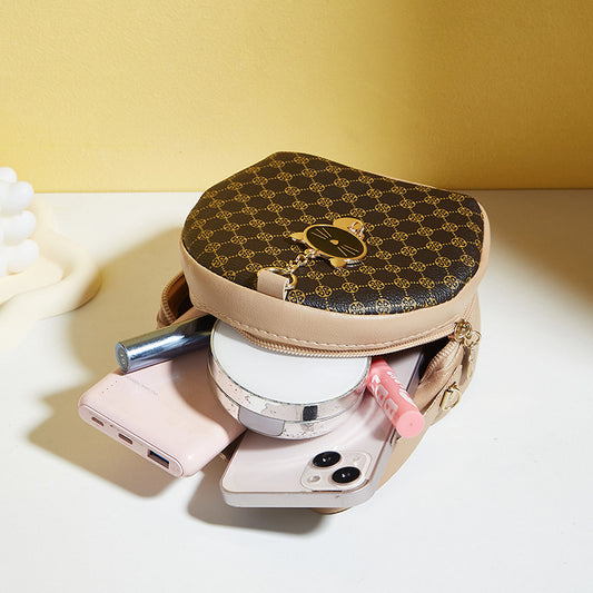 Pattern Cloth Round Simple Pouch Printing Crossbody Bags