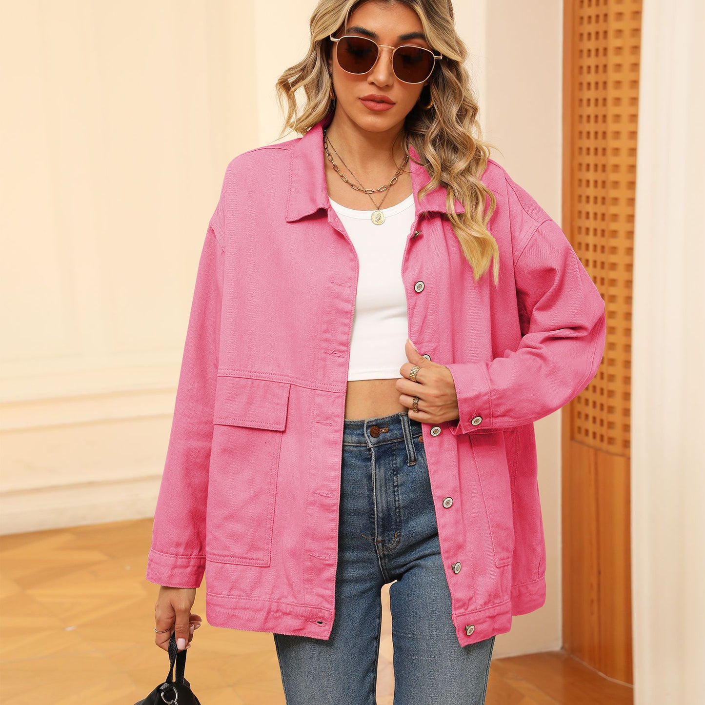 Women's Slimming Retro Classic Loose Denim Casual Jackets